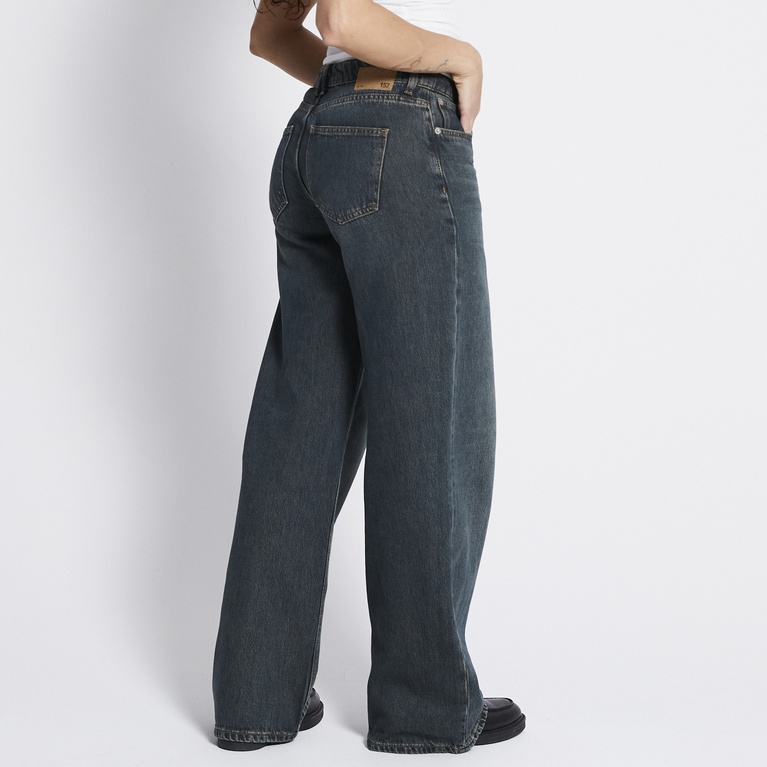 Mid waist wide jeans "Optiwide" Tinted Indigo